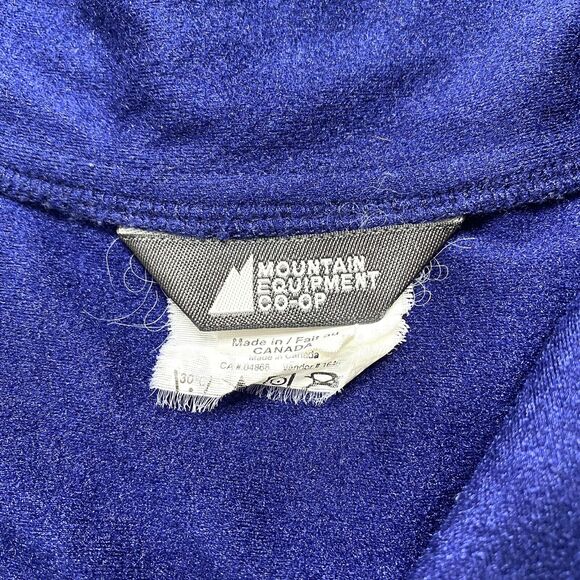 MOUNTAIN EQUIPMENT CO-OP Navy Blue Mens Midlayer Long Sleeve Shirt Medium Nylon - Picture 3 of 8